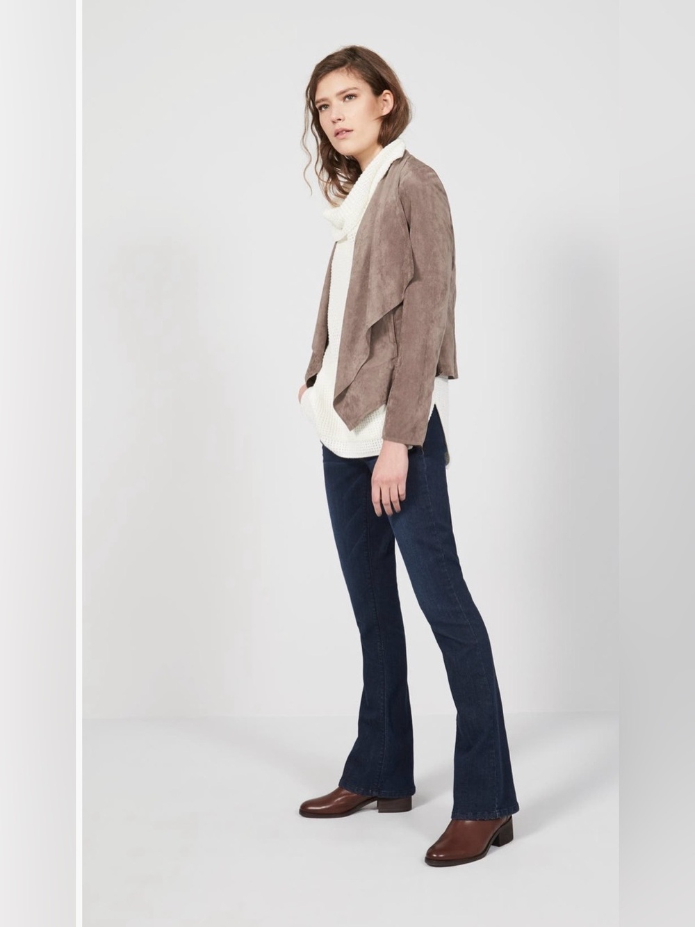 KUT from the Kloth Brown Faux suede Women's Jacket with pockets!